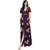 Maya Deluxe Women&rsquo;s Maxi Dress Ladies Embroidered Sequin Embellished Button Front Split for Wedding Guest Bridesmaid Prom Evening, Robes,