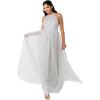 Maya Deluxe de Soirée Femme Maxi Col Licou de Soirée à Paillettes, Robe Longue Femme pour Bal de Promo Mariage(Gris Clair)