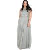 Maya Deluxe de Soirée Femme Maxi Col Licou de Soirée à Paillettes, Robe Longue Femme pour Bal de Promo Mariage(Lys Vert.)