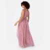 Anaya with Love Women&rsquo;s Maxi Dress Ladies Sleeveless Halterneck Ruffle Empire A-Line for Wedding Guest Bridesmaid Ball Evening Occasion Femme(Bridal Rose)