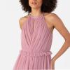 Anaya with Love Women&rsquo;s Maxi Dress Ladies Sleeveless Halterneck Ruffle Empire A-Line for Wedding Guest Bridesmaid Ball Evening Occasion Femme(Bridal Rose)