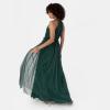 Anaya with Love Women&rsquo;s Maxi Dress Ladies Sleeveless Halterneck Ruffle Empire A-Line for Wedding Guest Bridesmaid Ball Evening Occasion Femme(Emerald Green)