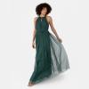 Anaya with Love Women&rsquo;s Maxi Dress Ladies Sleeveless Halterneck Ruffle Empire A-Line for Wedding Guest Bridesmaid Ball Evening Occasion Femme(Emerald Green)