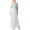 Maya Deluxe Maya Berry Bardot Embellished Maxi Dress Robe de Demoiselle d&rsquo;honneur Femme(Bleu Glace)