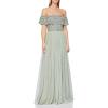 Maya Deluxe Maya Berry Bardot Embellished Maxi Dress Robe de Demoiselle d&rsquo;honneur Femme(Green Lilly)