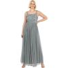 Maya Deluxe Maya Deluxe Ladies Womens Maxi Dress Wide Straps Sleevless Square Neckline Embellished for Wedding Guest Prom Robe de Demoiselle d&rsquo;honneur Femme(Misty Green)