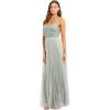 Maya Deluxe Maya Deluxe Ladies Womens Maxi Dress Wide Straps Sleevless Square Neckline Embellished for Wedding Guest Prom Robe de Demoiselle d&rsquo;honneur Femme(Lys Vert)