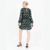 Lovedrobe Mini Robe pour Femme À Sequins Courts À Manches Longues et Col Rond avec Nœud Ceinture Zig-zag pour Fête Cocktail Soirée(Vert)