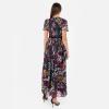 Lovedrobe Women&rsquo;s Ladies Maxi Dress Short Angel Sleeve V-Neck Floral Animal Print Empire A-Line Casual Wedding Guest Occasion Dress Femme (Lot de 1)(Floral Print)