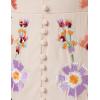 Maya Deluxe Womens Maxi Dress Ladies Embroidered Button Front Split Tea Dess for Wedding Guest Bridesmaid Evening Prom Occasion Robe Femme(Multicolore)