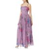 Maya Deluxe Womens Sequin Dress for Ladies Maxi Stripes Floral Embellishment Sleeveless Wedding Guest Prom Bridesmaid Robe Formelle Femme(Mauve)