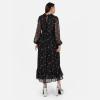 Lovedrobe Women&rsquo;s Midaxi Dress Ladies Long Sleeve V-Neckline Tie Back Frilly Ruffle Detail A-Line Printed Smart Casual Occasion, Robe,