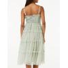 Maya Deluxe Womens Midi Ladies Sequin Embellished Sleeveless Ruffle Dress for Wedding Guest Bridesmaid Prom Evening Occasion Robe Femme(Green Lily)