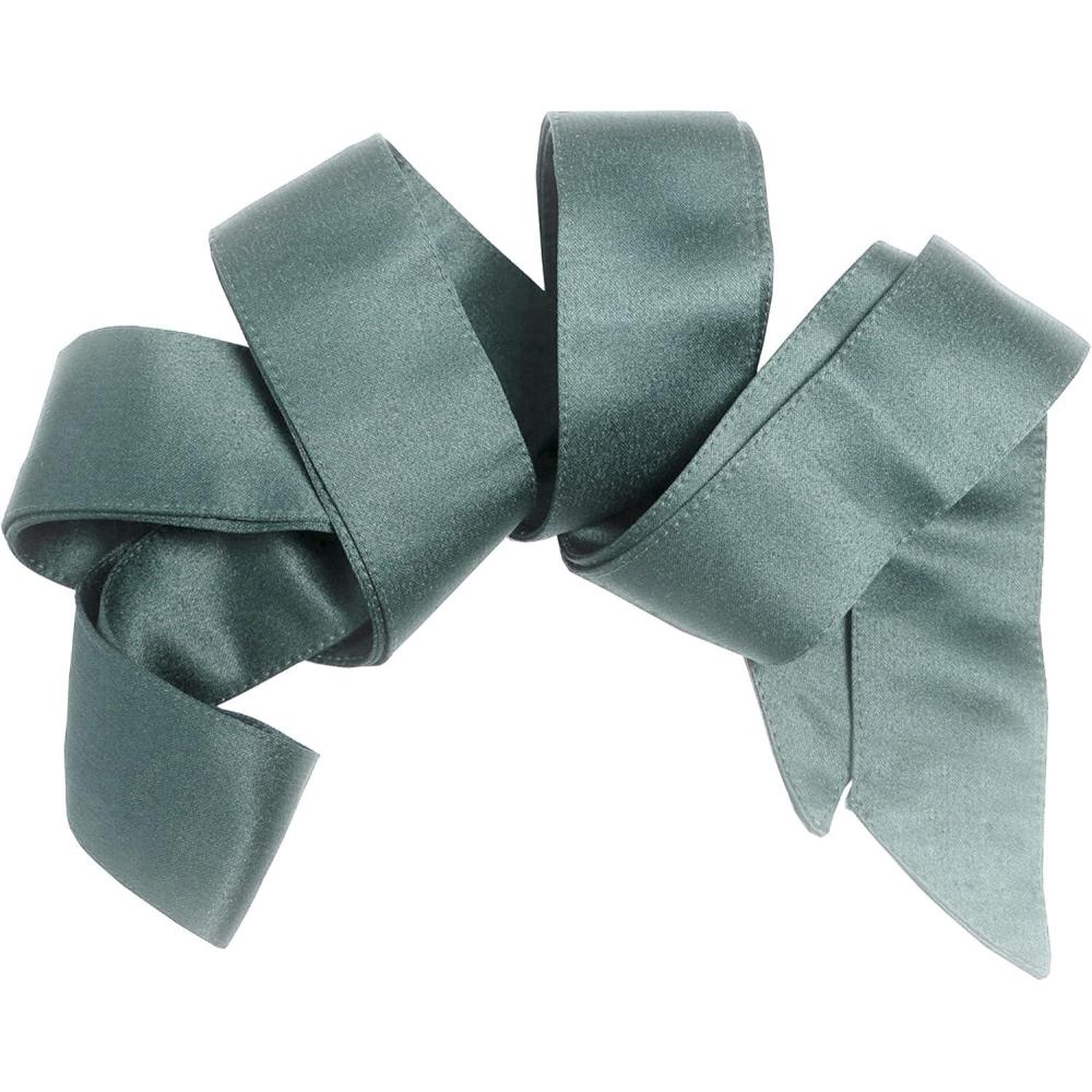 imageMaya Deluxe Womens Sash Belt Ladies Satin Sash Waist Tie Ribbon Bow Accessory For Bridesmaids Bridal Wedding Prom Evening Occasion ceinture De las mujeresMisty Green