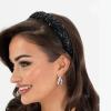Maya Deluxe Womens Embellished Headband for Ladies Adults Sequin Alice Band Bridal Hair Accessories Bridesmaid Evening Formal, Bandeau aux femmes, Black, One Size