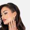 Maya Deluxe Womens Embellished Headband for Ladies Adults Sequin Alice Band Bridal Hair Accessories Bridesmaid Evening Formal, Bandeau aux femmes, Black, One Size