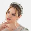 Maya Deluxe Womens Embellished Headband for Ladies Adults Sequin Alice Band Bridal Hair Accessories Bridesmaid Evening Formal, Bandeau aux femmes, Green Lily, One Size