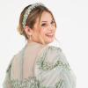 Maya Deluxe Womens Embellished Headband for Ladies Adults Sequin Alice Band Bridal Hair Accessories Bridesmaid Evening Formal, Bandeau aux femmes, Green Lily, One Size
