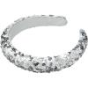 Maya Deluxe Womens Embellished Headband for Ladies Adults Sequin Alice Band Bridal Hair Accessories Bridesmaid Evening Formal, Bandeau aux femmes, silver, One Size