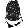 Maya Deluxe Womens Handbag Ladies Sequin Bag Bridesmaids Sparkling Drawstring Coin Purse Pouch for Evening Prom Party, Embrayage Femme, Noir, Taille Unique