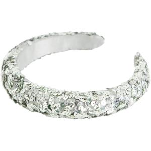 Maya Deluxe Womens Embellished Headband for Ladies Adults Sequin Alice Band Bridal Hair Accessories Bridesmaid Evening Formal, Bandeau aux femmes, Green Lily, One Size