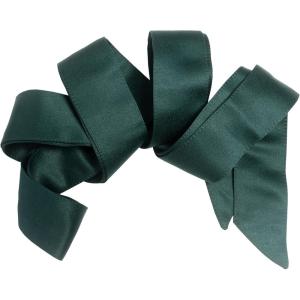 Maya Deluxe Womens Sash Belt Ladies Satin Sash Waist Tie Ribbon Bow Accessory For Bridesmaids Bridal Wedding Prom Evening Occasion ceinture De las mujeres(Emerald Green)