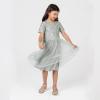 Maya Deluxe Robe Midi pour Fille avec Paillettes pour Mariage, Anniversaire, Demoiselle d&rsquo;honneur(Lys Vert.)