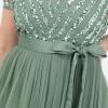 Maya Deluxe Ceinture pour Tenue de Ceremonie Femme en Satin de Taille Nœud Accessoire pour Demoiselles D&rsquo;honneur Mariage Robe Belt Femme(Deep Mint)
