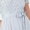 Maya Deluxe Ceinture pour Tenue de Ceremonie Femme en Satin de Taille Nœud Accessoire pour Demoiselles D&rsquo;honneur Mariage Robe Belt Femme(Ice Blue)